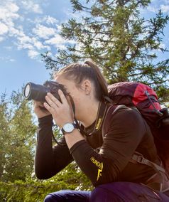 Foto's maken Lybergsgnupen hike wandeling